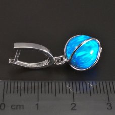 Opalohrhänger-Silber