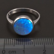 Weißgoldring-Opal