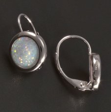 Opalohrringe-Silber