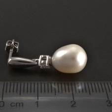 Ohrstecker-Perle-Silber