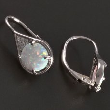 Silberohrringe-Opal