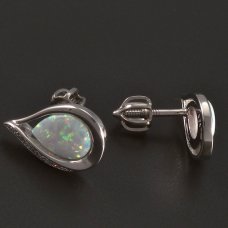 Ohrstecker-Silber-Opal