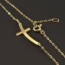 Goldfußkette mit Kreuz