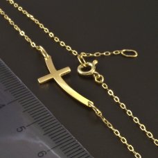 Goldfußkette mit Kreuz