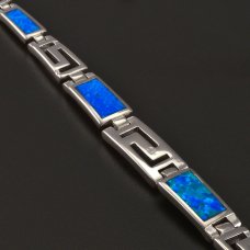 Silberarmband-Opal