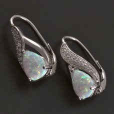 Opal Silber Ohrringe