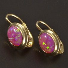 Ohrringe-Gold-rosa Opal
