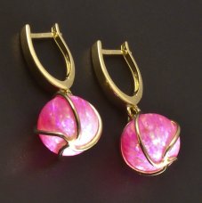 rosa Opal-Gold-Ohrringe