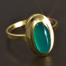 Goldener Ring mit Chrysopras