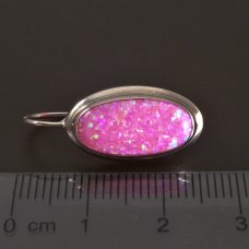 Weißgoldanhänger mit rosa Opal