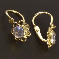 Gold Kinder-Ohrringe Blumen