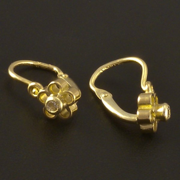 Gold Kinder-Ohrringe Blumen | goldpointshop.de