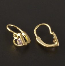 Gold Kinder-Ohrringe Herzchen