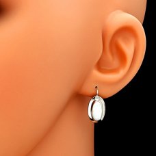 Weißgold Ohrringe Opal