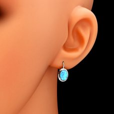 Weißgold Ohrringe Opal