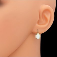 goldene Ohrringe Opal