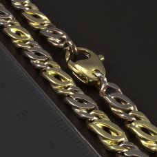 massives Armband Gelbgold - Weißgold