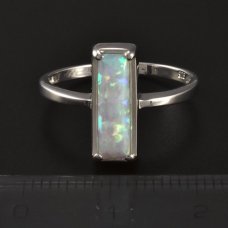 Weißgoldring Opal