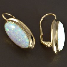 Goldohrringe Opal