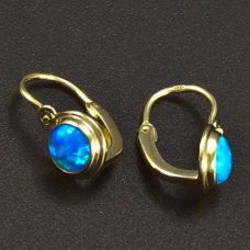 Kinderohrringe mit blauem Opal