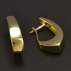 Modernee glänzende Ohrringe aus Gelbgold  585