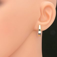 Modernee glänzende Ohrringe aus Gelbgold  585