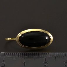 Gold Ohrringe mit schwarzem Onyx