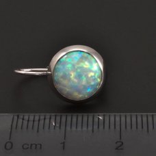 Weißgoldohrringe 14kt mit Opal