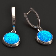 Silberohrringe mit blauem Opal