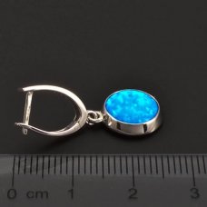 Silberohrringe mit blauem Opal