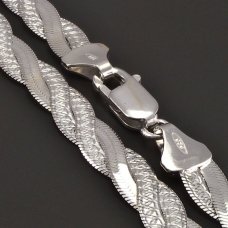 Zopf-Armband aus Silber 925
