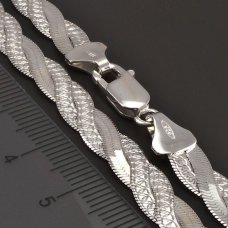 Zopf-Armband aus Silber 925