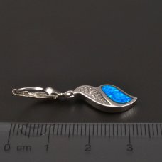 Silberne Ohrringe-Opal und Zirkone