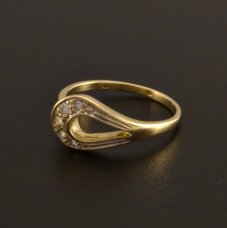 Gold Ring Tropfen Zirkonias