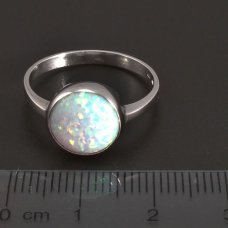 Weißgoldring mit Opal