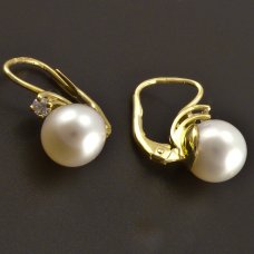 Gold Ohrringe Brillante Perle