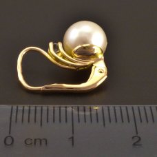 Rotgold Ohrringe Brillante Perle
