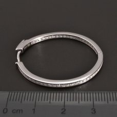 Silber-Creolen-Durchschnitt 33mm