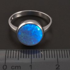 Silberring große Opal