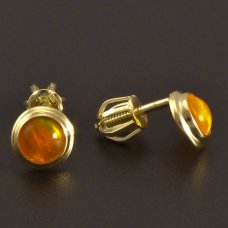 Goldene Ohrstecker Opal