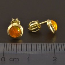 Goldene Ohrstecker Opal