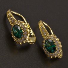 Ohrringe-Gold-Smaragd