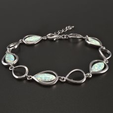 Silber-Opal-Armband