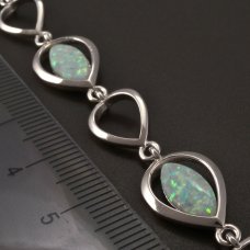 Silber-Opal-Armband