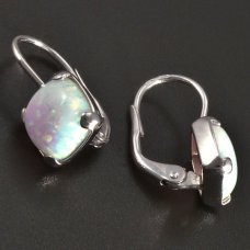 Silberohrringe mit Opal