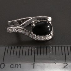 Silber-Ohrringe-Onyx