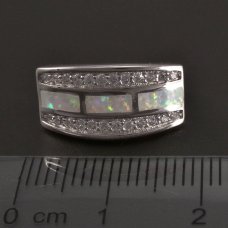 Silberohrringe-Opal