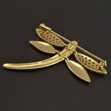 Goldene Brosche Libelle