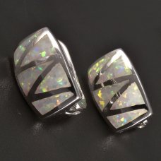 Opalohrringe Silber