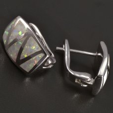 Opalohrringe Silber